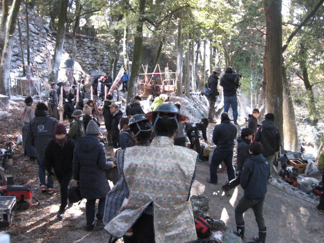 迫力ある戦闘シーンは関東一の山城、唐澤山城跡で撮影されました。