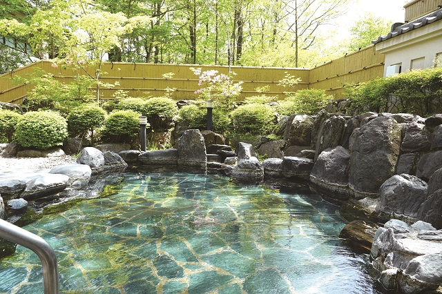 那須の自然に囲まれた露天風呂